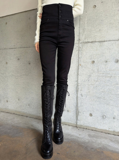 Backクロスハイウエストスキニーパンツ