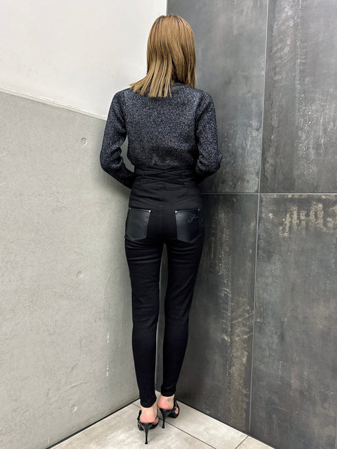 Backクロスハイウエストスキニーパンツ
