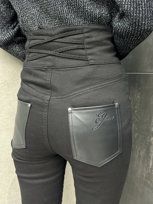 Backクロスハイウエストスキニーパンツ