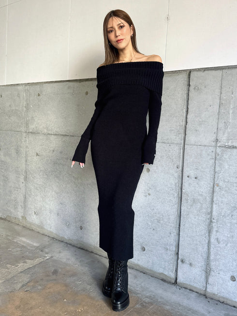 2WAYロングニットワンピース