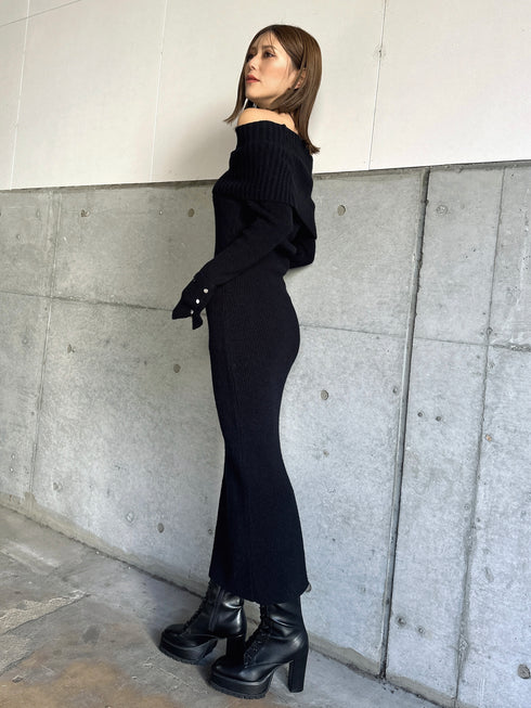 2WAYロングニットワンピース