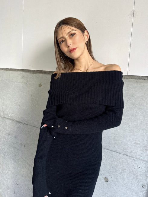 2WAYロングニットワンピース