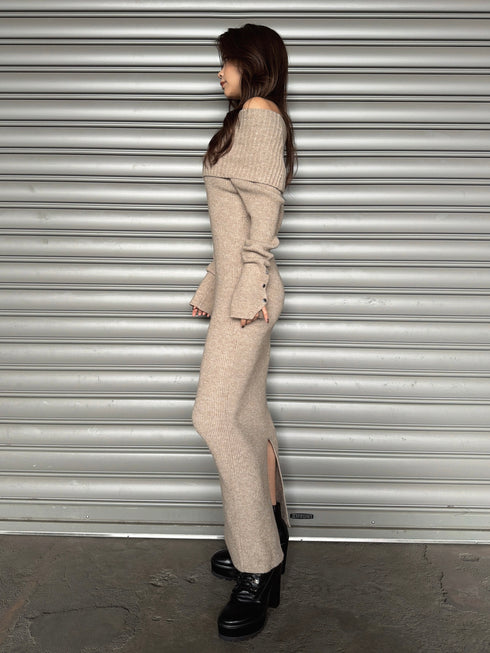 2WAYロングニットワンピース