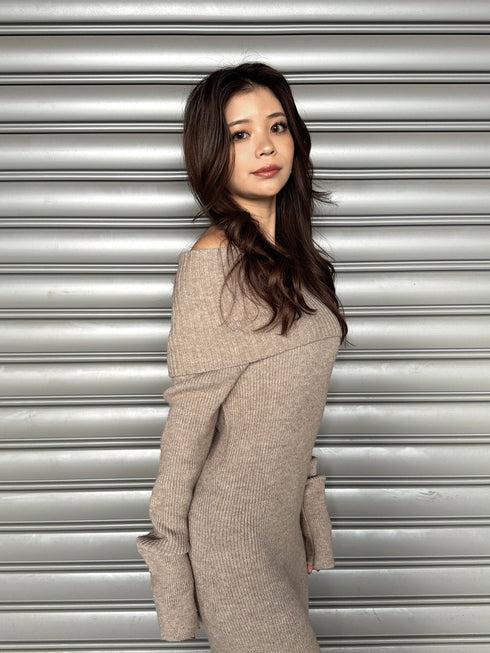 2WAYロングニットワンピース