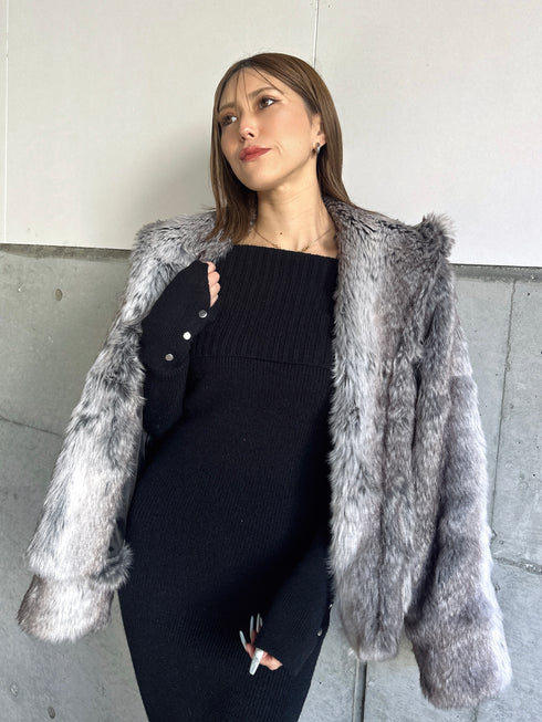 2WAYロングニットワンピース