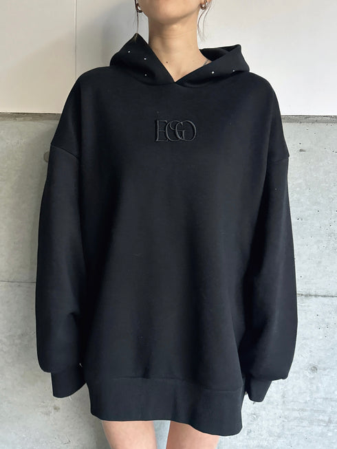 ラインストーンフードトップス