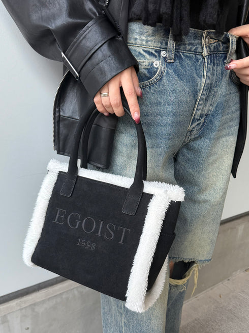 ファーコンビミニバッグ