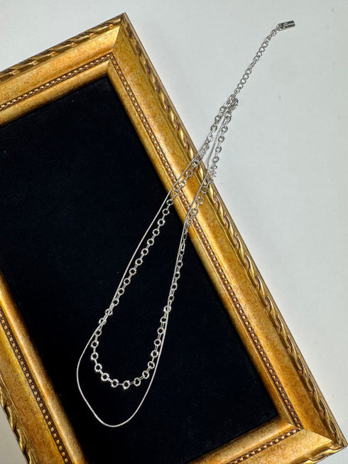 2連チェーンネックレス