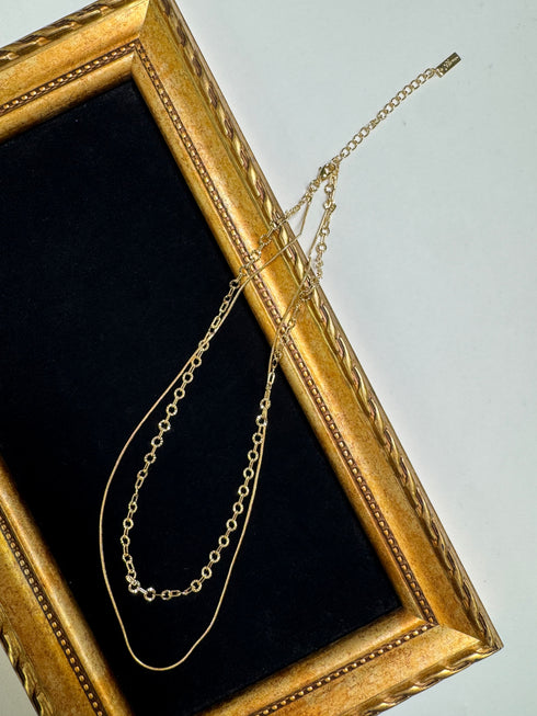 2連チェーンネックレス