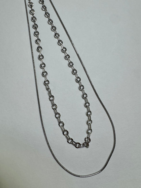 2連チェーンネックレス