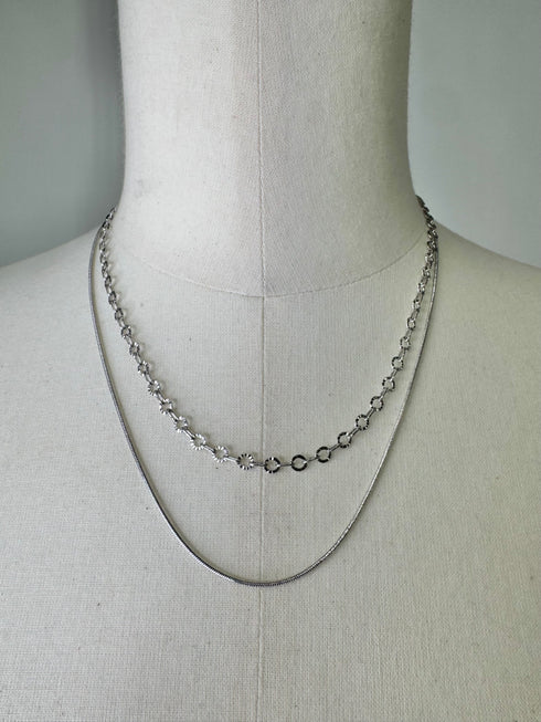 2連チェーンネックレス