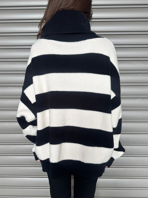 2WAYボーダーニットトップス