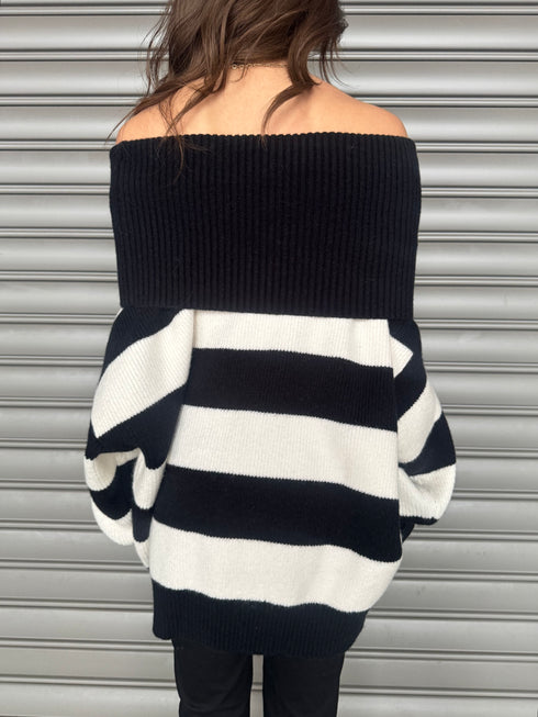 2WAYボーダーニットトップス