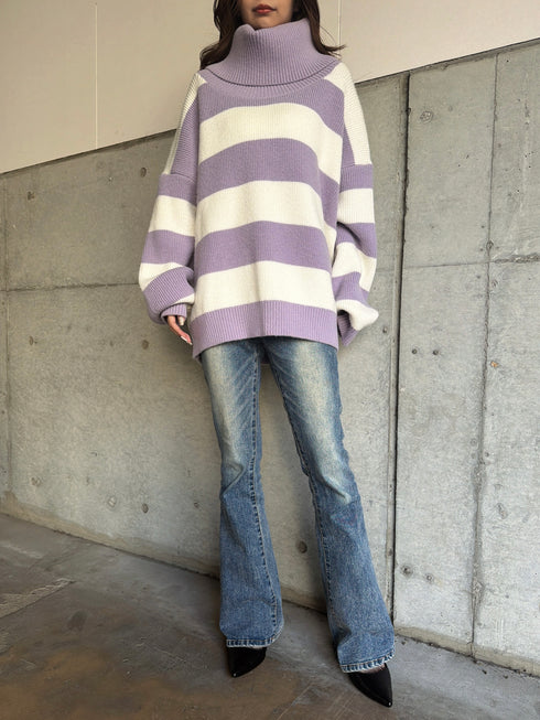 2WAYボーダーニットトップス