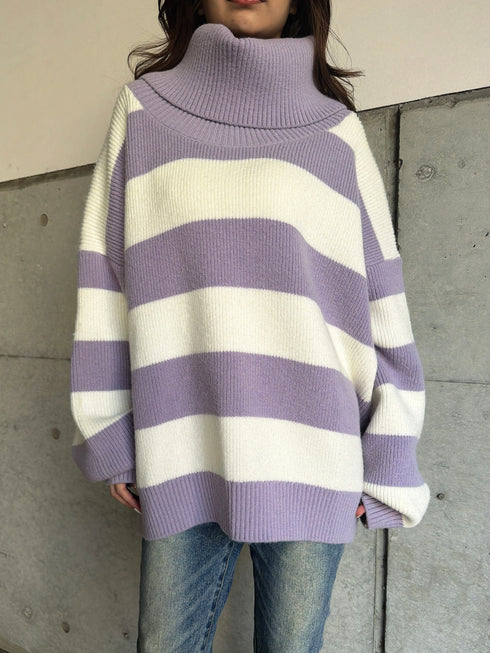 2WAYボーダーニットトップス