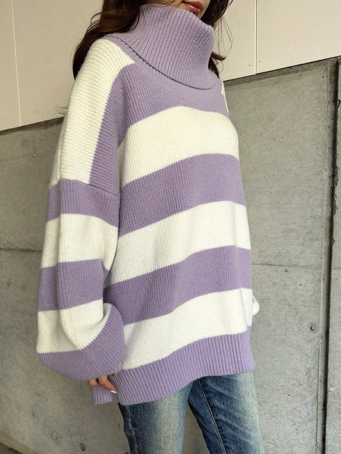 2WAYボーダーニットトップス