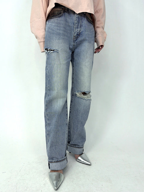 EGストレートデニムパンツ