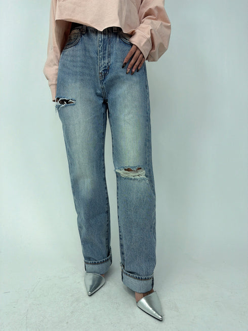 EGストレートデニムパンツ