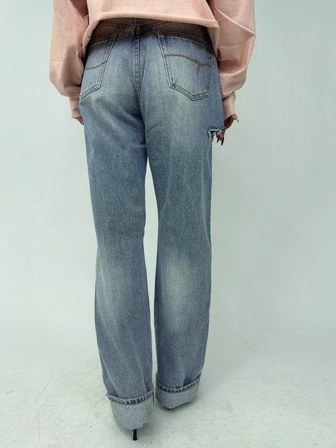 EGストレートデニムパンツ