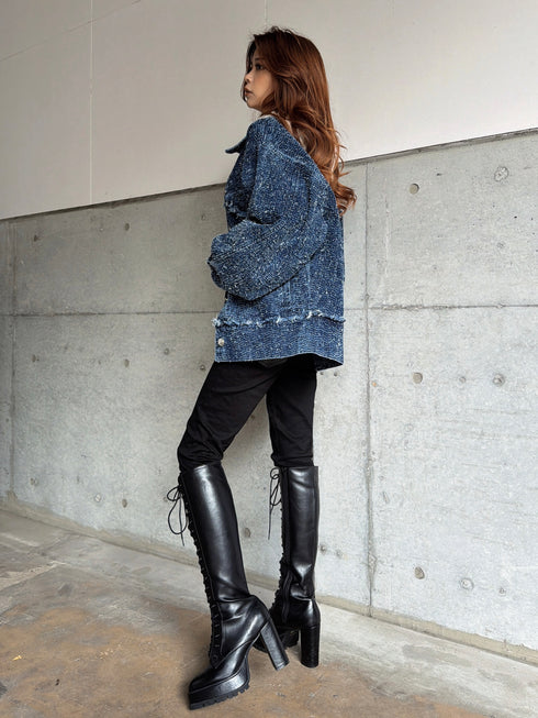 ツイードデニムGジャン