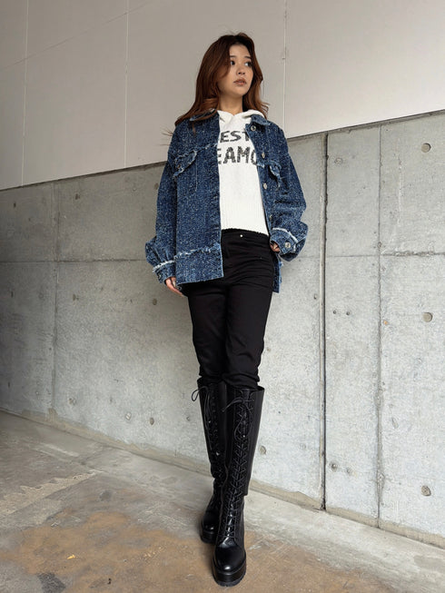 ツイードデニムGジャン