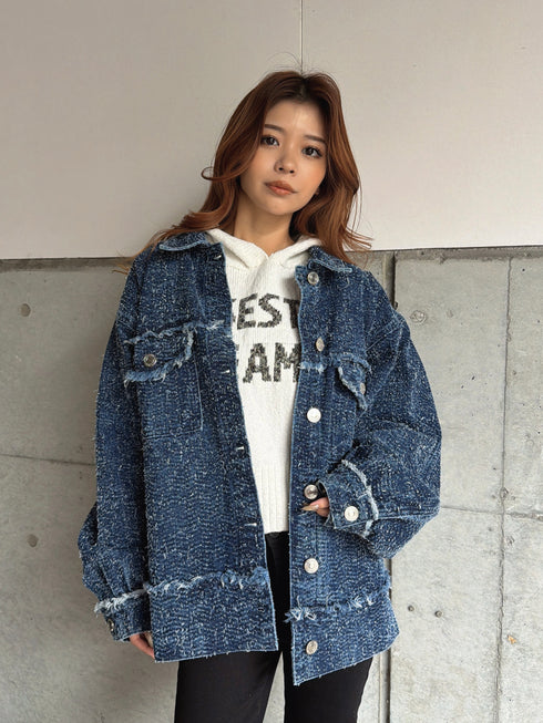 ツイードデニムGジャン