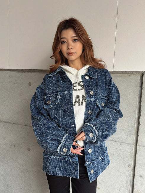 ツイードデニムGジャン