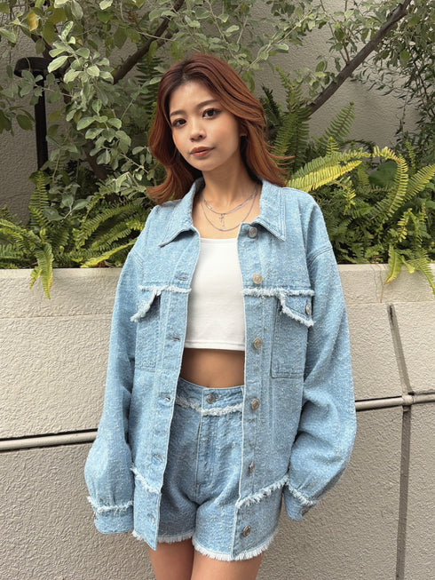 ツイードデニムGジャン