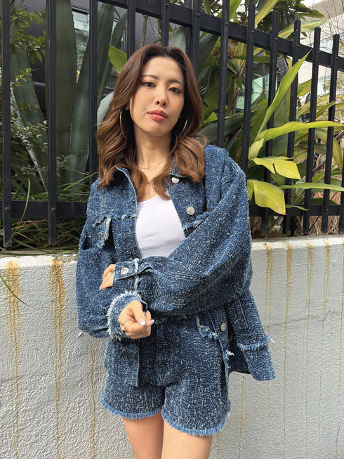 ツイードデニムGジャン