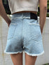 ツイードデニムショートパンツ