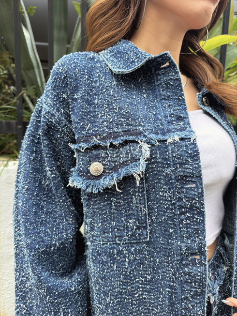 ツイードデニムGジャン