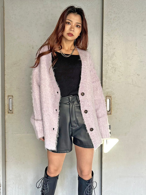 ロングシャギーオーバーカーディガン