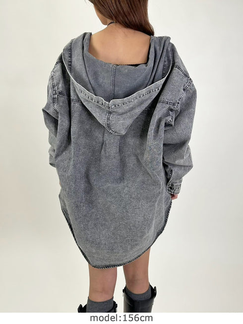 ケミカルフードシャツ