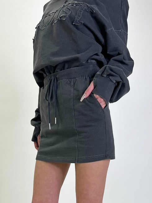 加工裏毛ミニスカート