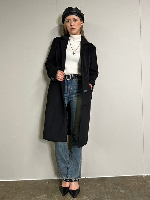 3釦Iラインチェスターコート