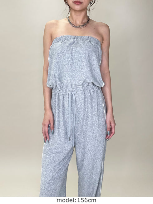 ポケットロゴパイルベアオールインワン