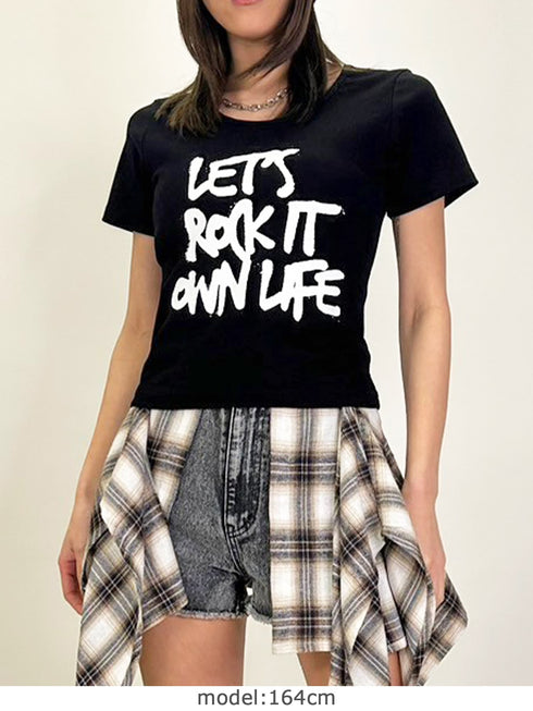 手書き風ロゴTシャツ