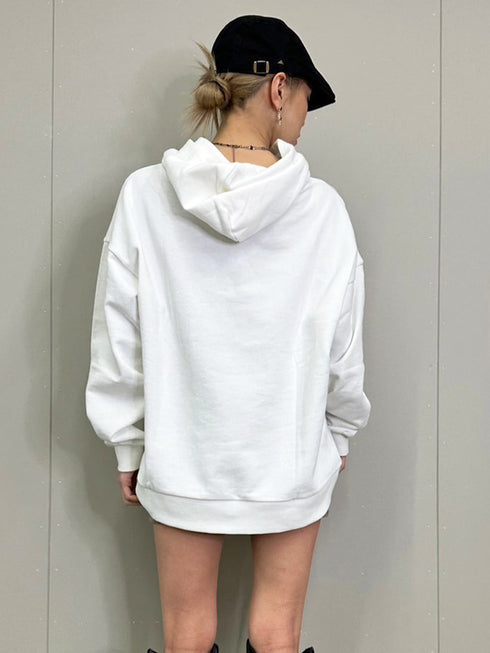 裾ロゴ裏毛トップ