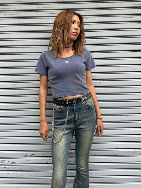 ロゴ刺繍加工チビT