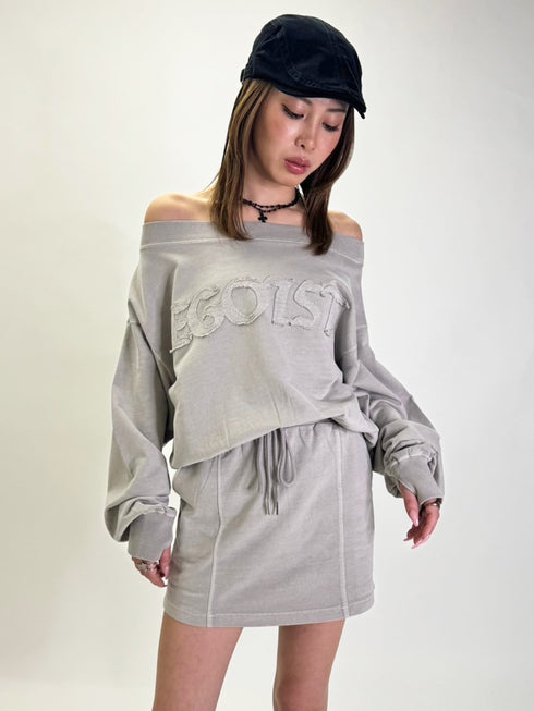 加工裏毛ミニスカート