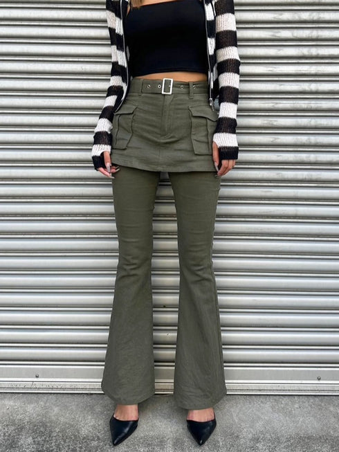 スカートドッキングフレアパンツ