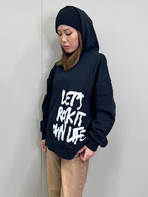 裾ロゴ裏毛トップ