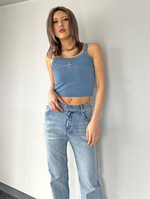 リブパイピングキャミトップス