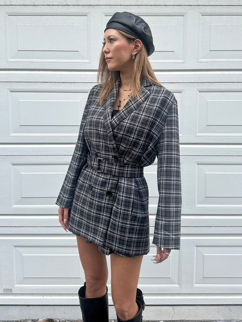 ワイドベルト付ダブルジャケット