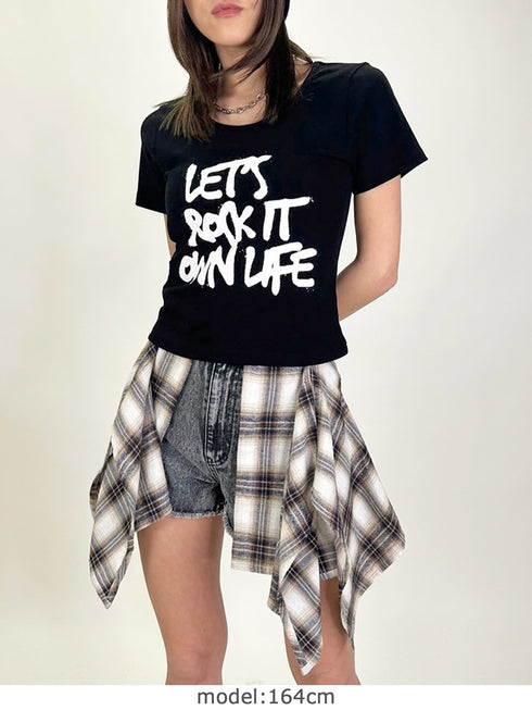 手書き風ロゴTシャツ