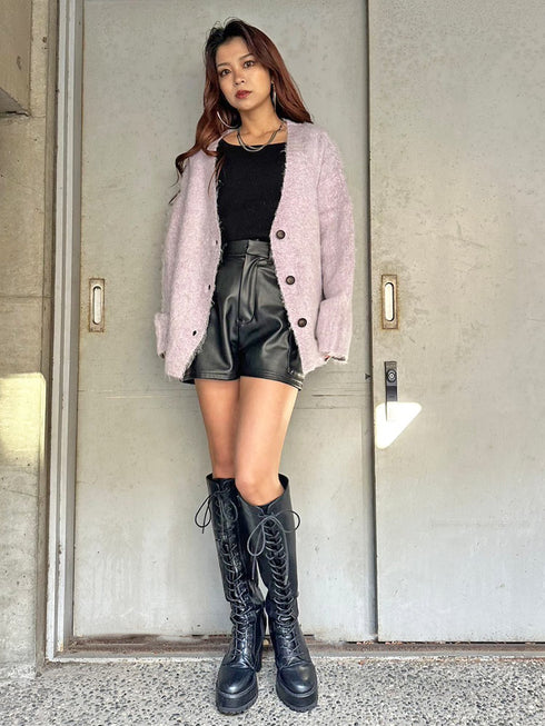 ロングシャギーオーバーカーディガン