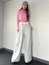コントラストトリムスウェットカーゴパンツ