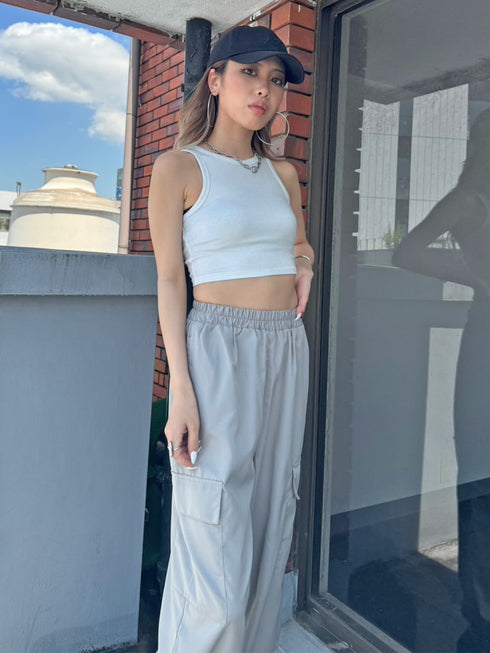 シャイニーショートタンクトップス