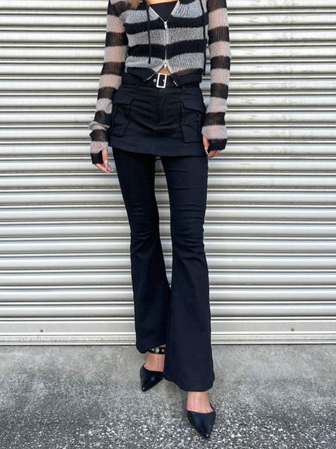 スカートドッキングフレアパンツ