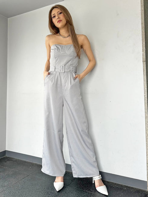 コルセットワイドパンツオールインワン